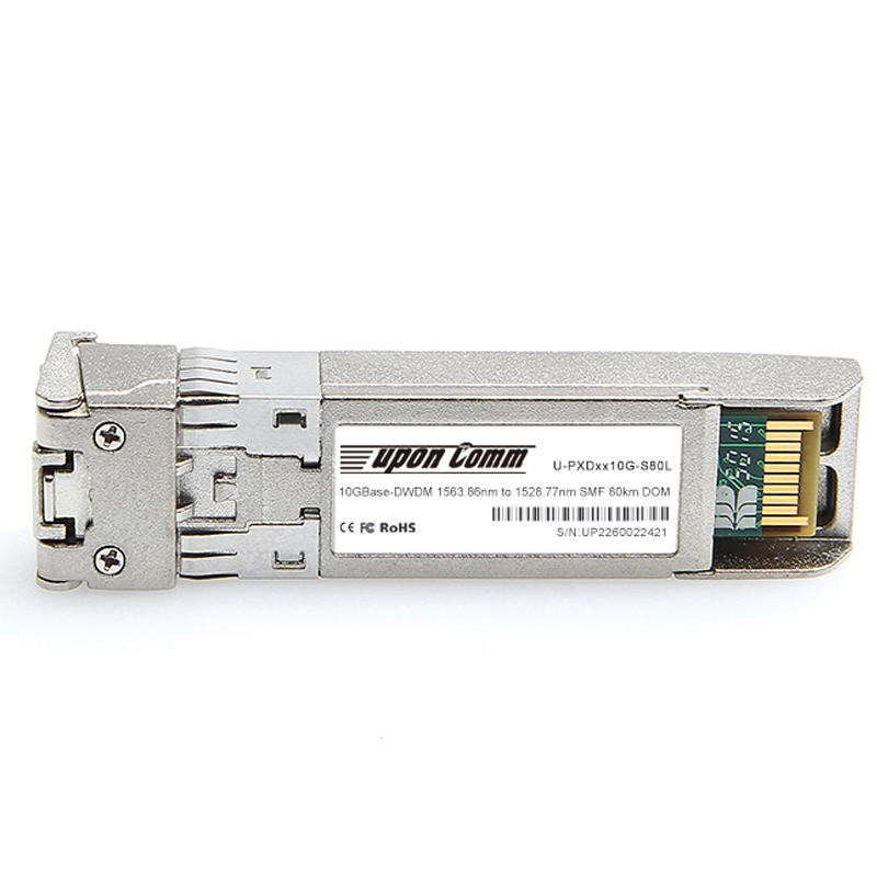10GBase-DWDM 1563.86nm to 1528.77nm SMF 80km DOM SFP+ Optical Transceiver